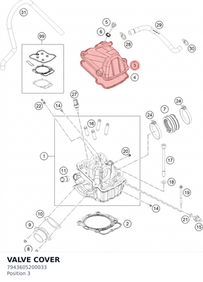 Diagram preview: VALVE COVER (7943605200033)