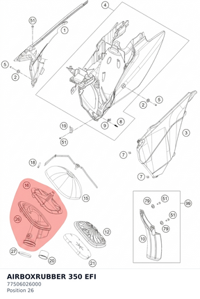 Diagram preview: AIRBOXRUBBER 350 EFI (77506026000)