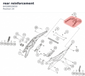 Diagram preview: rear reinforcement (64108019050)