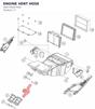 Diagram preview: ENGINE VENT HOSE (A60730087000)