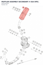 Diagram preview: MUFFLER ASSEMBLY SECONDARY # USA SPEC. (94505583000)