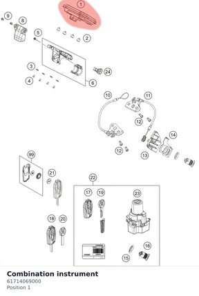 Diagram preview: Combination instrument (61714069000)