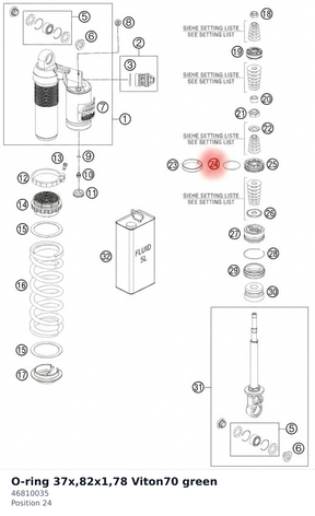 Diagram preview: O-ring 37x,82x1,78 Viton70 green (46810035)