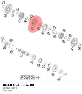 Diagram preview: IDLER GEAR 3.G.             08 (78033013000)
