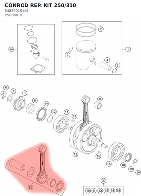 Diagram preview: CONROD REP. KIT 250/300 (54830015144)