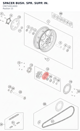 Diagram preview: SPACER BUSH. SPR. SUPP. IN. (C90710014000)