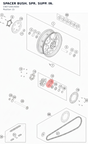 Diagram preview: SPACER BUSH. SPR. SUPP. IN. (C90710014000)