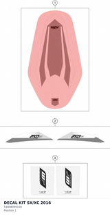 Diagram preview: DECAL KIT SX/XC           2016 (54808099100)