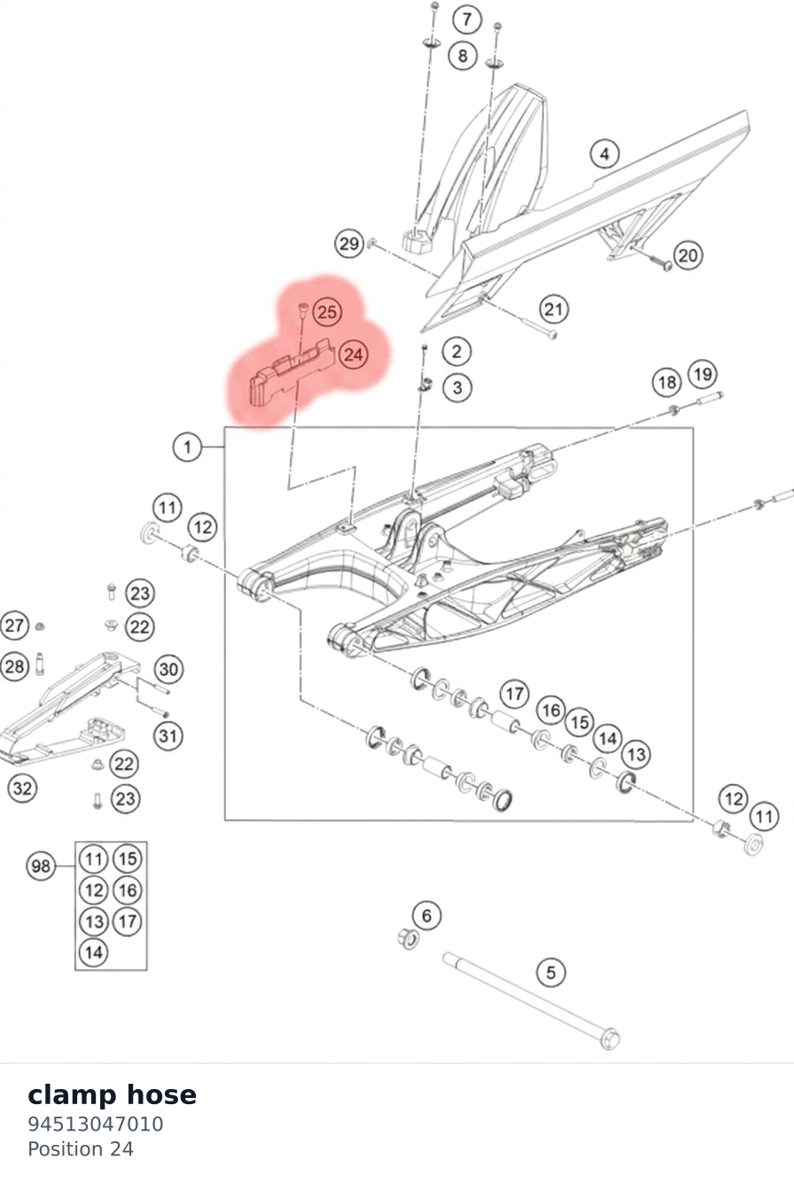Diagram preview: clamp hose (94513047010)