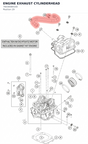 Diagram preview: ENGINE EXHAUST CYLINDERHEAD (76030084100)
