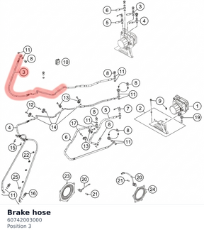 Diagram preview: Brake hose (60742003000)
