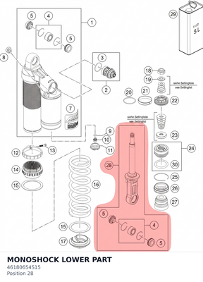 Diagram preview: MONOSHOCK LOWER PART (46180654S15)