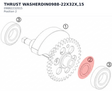 Diagram preview: THRUST WASHERDIN0988-22X32X,15 (09882232015)