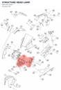 Diagram preview: STRUCTURE HEAD LAMP (90514013000)