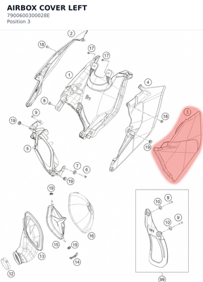 Diagram preview: AIRBOX COVER LEFT (7900600300028E)