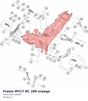 Diagram preview: Frame MY17 RC 200 orange (93503001100EB)