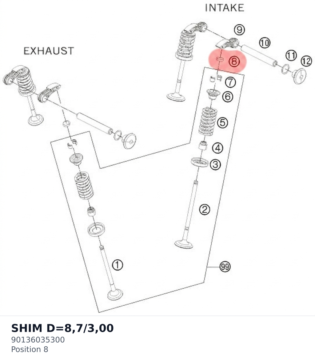 Diagram preview: SHIM D=8,7/3,00 (90136035300)