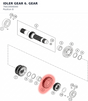 Diagram preview: IDLER GEAR 6. GEAR (76633006000)