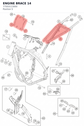 Diagram preview: ENGINE BRACE                14 (77503113000)