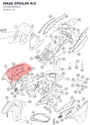 Diagram preview: MASK SPOILER R/S (60308003000B1)