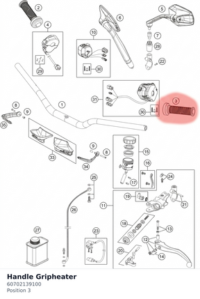 Diagram preview: Handle Gripheater (60702139100)