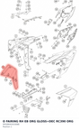 Diagram preview: O FAIRING RH EB ORG GLOSS+DEC RC390 ORG (94508042033EBE)