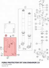 Diagram preview: FORK PROTECTOR KIT 690 ENDUROR 23 (77701094100BJB)