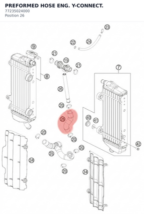 Diagram preview: PREFORMED HOSE ENG. Y-CONNECT. (77235024000)