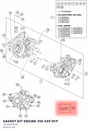 Diagram preview: GASKET KIT ENGINE 350 SXF/XCF (79230099100)