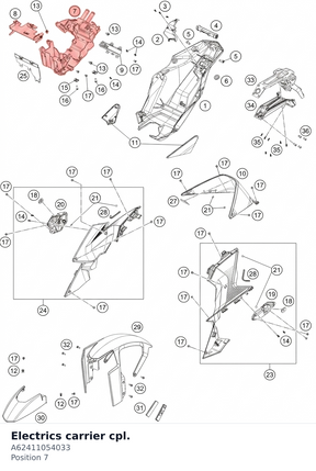 Diagram preview: Electrics carrier cpl. (A62411054033)