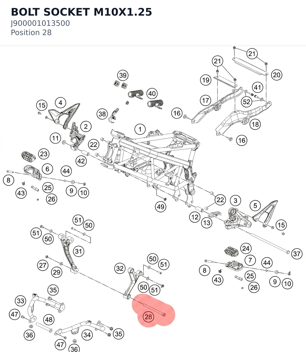 Diagram preview: BOLT SOCKET M10X1.25 (J900001013500)