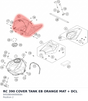 Diagram preview: RC 390 COVER TANK EB ORANGE MAT + DCL (94508049000EBA)
