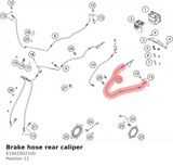 Diagram preview: Brake hose rear caliper (61942002100)