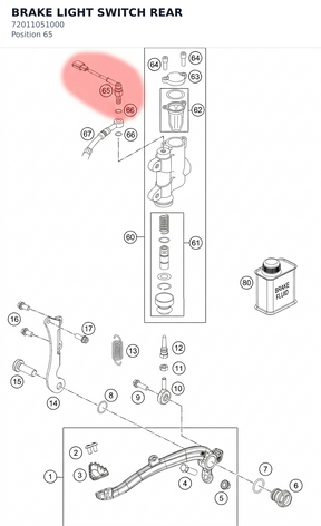 Diagram preview: BRAKE LIGHT SWITCH REAR (72011051000)