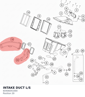 Diagram preview: INTAKE DUCT L/S (60406041000)