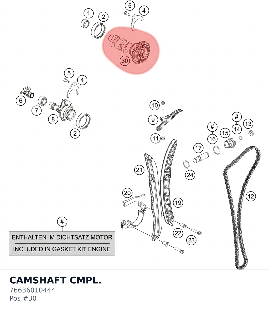 Diagram preview: CAMSHAFT CMPL. (76636010444)