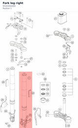 Diagram preview: Fork leg right (93101002000)