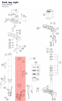 Diagram preview: Fork leg right (93101002000)