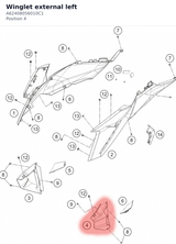 Diagram preview: Winglet external left (A62408056010C1)