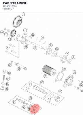 Diagram preview: CAP STRAINER (90238017000)