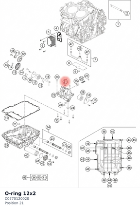Diagram preview: O-ring 12x2 (C0770120020)