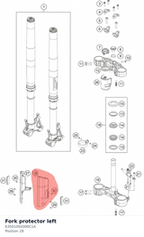 Diagram preview: Fork protector left (63501092000C1A)