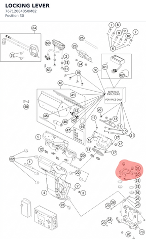 Diagram preview: LOCKING LEVER (76712084050M02)