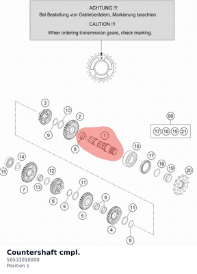 Diagram preview: Countershaft cmpl. (50533010000)