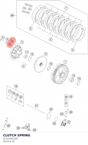 Diagram preview: CLUTCH SPRING (52332005200)
