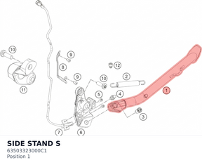 Diagram preview: SIDE STAND S (63503323000C1)