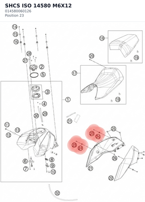 Diagram preview: SHCS ISO 14580 M6X12 (014580060126)