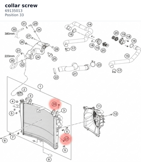 Diagram preview: collar screw (69135013)