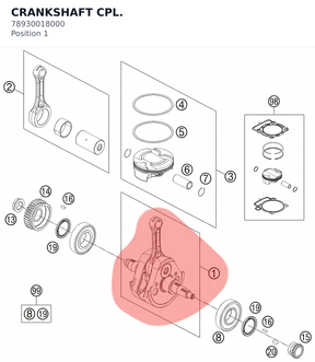 Diagram preview: CRANKSHAFT CPL. (78930018000)