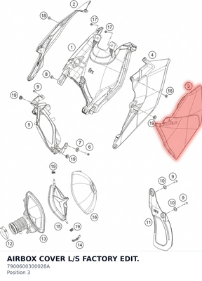 Diagram preview: AIRBOX COVER L/S FACTORY EDIT. (7900600300028A)